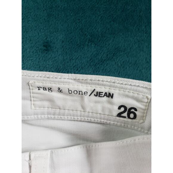 Rag & Bone Jeans Size 26 White Stretch Denim Pants Mid Rise Ladies Capri - Picture 4 of 13
